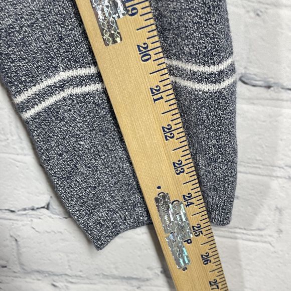 Talbots Sweater Women Size XL Gray Stripe Long Sleeve Winter Pullover - Picture 12 of 13